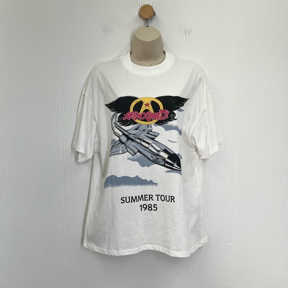 H&M - Aerosmith Summer Tour 1985 Colorful Graphic Oversized T Shirt Size XXS - Picture 2 of 10
